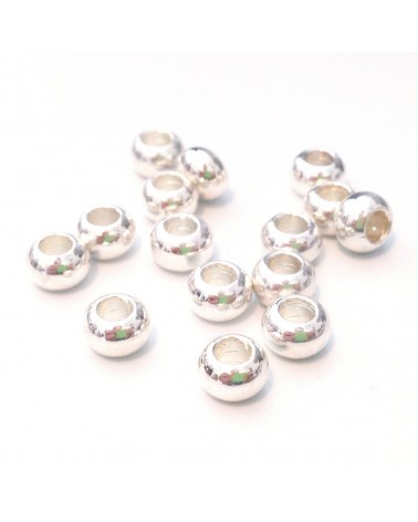 X1 perle métal rondelle 6x3mm