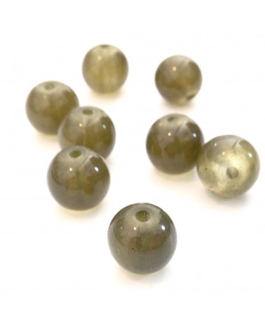 Perles verre bombée 8mm