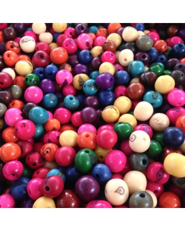 Mix Perles graines d'açai multicolors