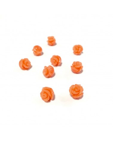 Rose corail synth 7mm
