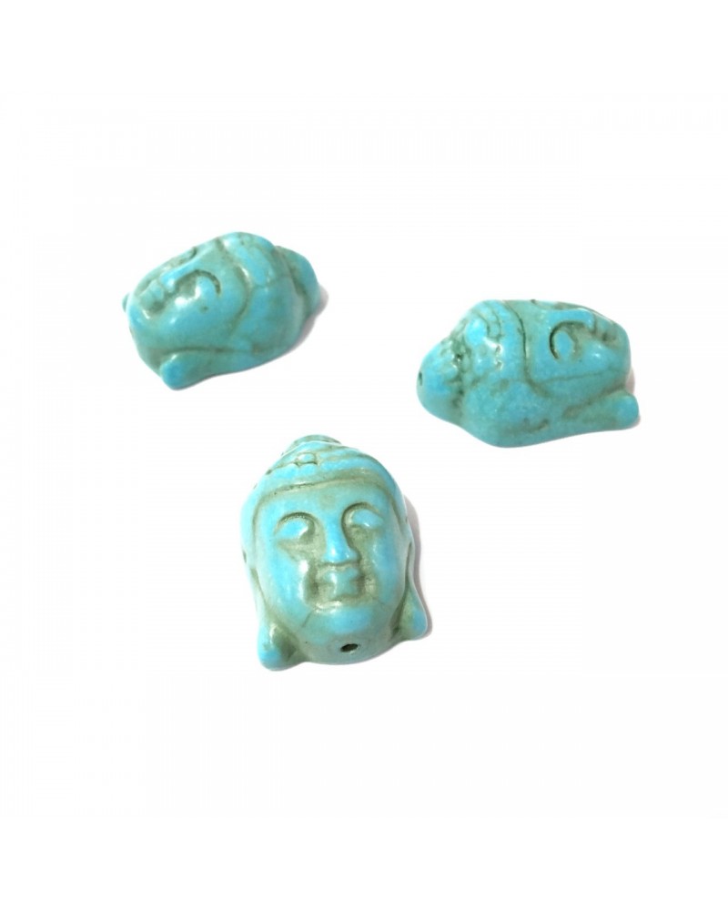 Bouddha turquoise synth 30x20mm