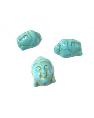Bouddha turquoise synth 30x20mm