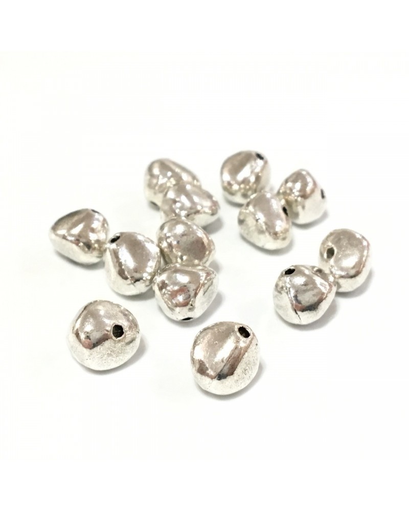 Perles métal nugget 9x8mm