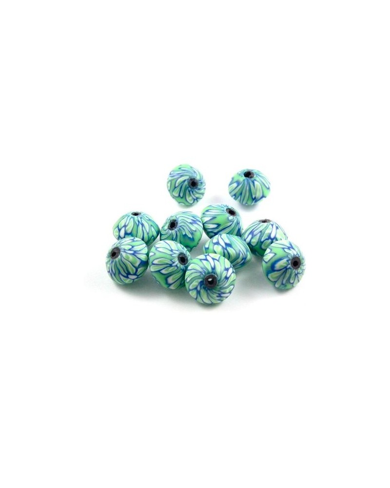 x10 perles Fimo abacus 13x11mm